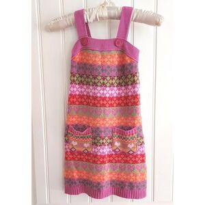 The Children's Place Girls Size 6 Knit sleeveless Dress Multi-color print Pocket